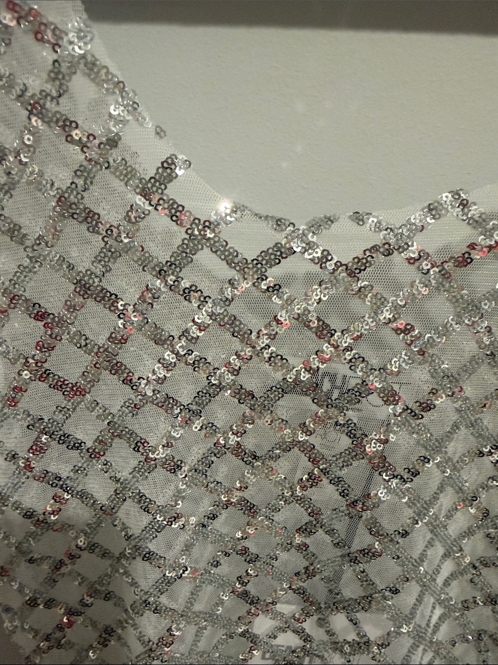Beach Riot Silver Sequin Lattice Mini Dress - Picture 5 of 5